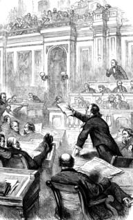 A scene in the US House of Representatives, Washington DC, USA, c1860s (c1880). Artist: Unknown