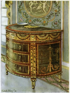 Inlaid satinwood commode with ormolu mounts, 1911-1912.Artist: Edwin Foley