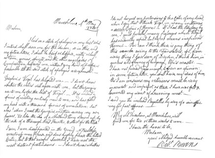 Letter by Robert Burns to Mrs Dunlop of Haddington, 1788 (1865).Artist: Frederick George Netherclift