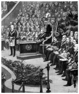 Grand Masonic gathering, 1887. Artist: Unknown