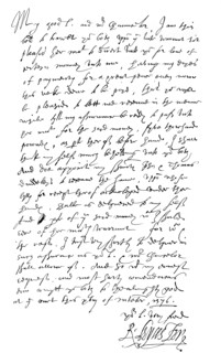 Letter by Robert Dudley, Earl of Leicester, to Lord Burghley and Sir Walter Mildmay, 1576 (1856).Artist: Frederick George Netherclift