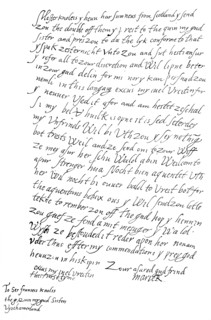 Letter by Mary Queen of Scots to Sir Francis Knollys, 1568 (1865).Artist: Frederick George Netherclift