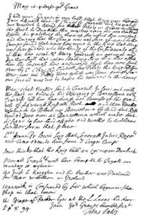 Letter by Titus Oates to the Duke of Bolton, 1694 (1865).Artist: Frederick George Netherclift