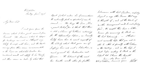 Letter by William Pitt to the Duke of Portland, 1796 (1865).Artist: Frederick George Netherclift