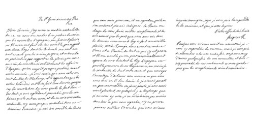 Letter by James Francis Edward Stuart (the 'Old Pretender') to the Duc de Vendome, 1710 (1865).Artist: Frederick George Netherclift