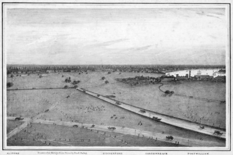 Panorama of Calcutta, India, c1840s. Artist: Frederick Fiebig