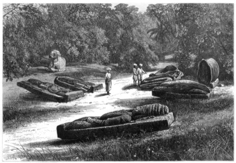 Tombs of the Gond Rajahs, Chanda, central India, 1875. Artist: Unknown