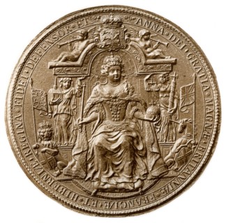 Third Great Seal of Queen Anne, obverse, 1702-1714 (1906). Artist: Unknown