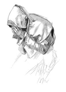 A study by Edwin A Abbey RA, 1899. Artist: Unknown