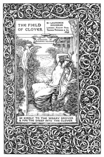 Title page to The Field of Clover, 1899.Artist: Clemence Housman