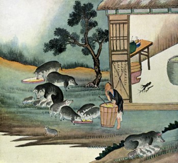 'He Sent Him into His Fields to Feed Swine', 1899. Artist: Unknown