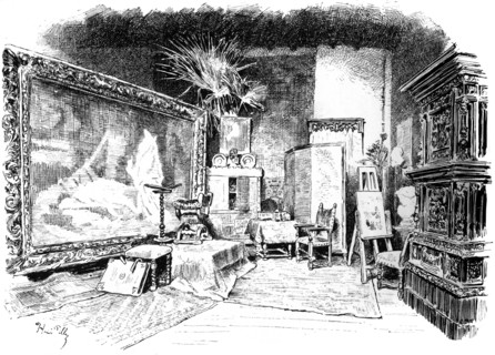The studio of Karl von Piloty, c1880-1882. Artist: Unknown