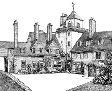 'The Court Yard, Standen, East Grinstead', 1900. Artist: Unknown