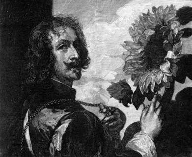 Anthony van Dyck, self-portrait with a sunflower, c1633-1641 (1900).Artist: OL Lacour