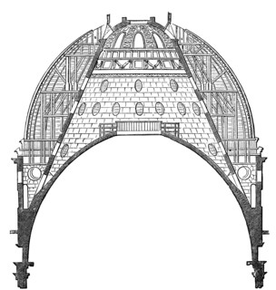 The dome of St Paul's Cathedral, London, 17th century (1882). Artist: Unknown