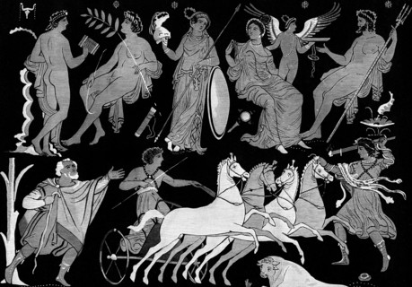 The death of Hippolytus, 4th century BC (1882). Artist: Unknown