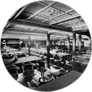 Salon of the P&O steamship SS 'India', 1901. Artist: Unknown