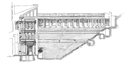 Section of the Gallo Roman Theatre at Orange, Provence, France, 1895. Artist: Unknown