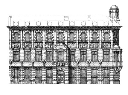 Elevation of the Institute of Chartered Accountants, 1895. Artist: Unknown