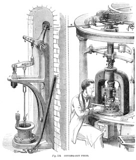 Cutting out Press, 1866. Artist: Unknown