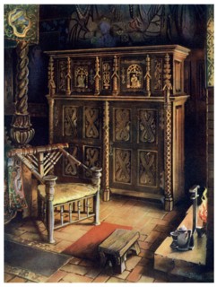 The 'King's Room' Oxburgh Hall, Norfolk, 1910.Artist: Edwin Foley