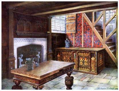 Inlaid Nonsuch chest, 1910.Artist: Edwin Foley