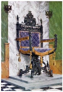 Wrought steel chair, 1910.Artist: Edwin Foley