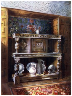 Court cupboard buffet, 1910.Artist: Edwin Foley