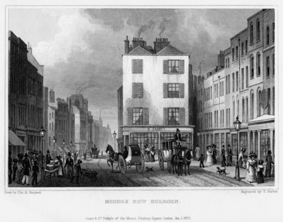 Middle Row, Holborn, London, 1830.Artist: Thomas Barber