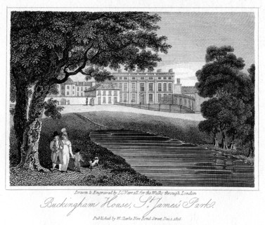 'Buckingham House, St James Park', London, 1816.Artist: JC Varrall