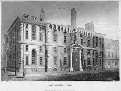 Goldsmiths' Hall, City of London, 1877.Artist: W Angus