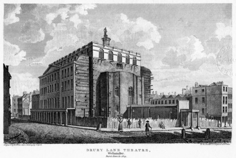 Drury Lane Theatre, Westminster, London, 19th century.Artist: William Johnstone White