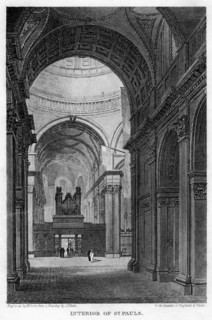 Interior of St Paul's Cathedral, City of London, 1816.Artist: Hobson