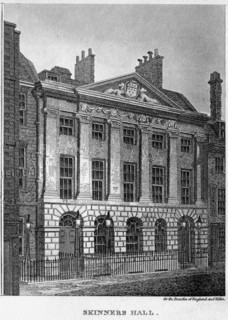 Skinners' Hall, City of London, 1828.Artist: W Angus