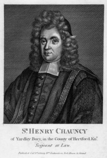 Sir Henry Chauncy, English lawyer, educator and antiquarian, (1802). Artist: Unknown