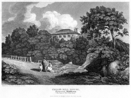 Child's Hill House, Hampstead, London, 1813.Artist: C Pote
