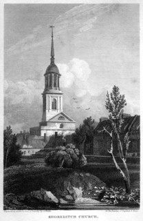 Shoreditch Church, London, 1815.Artist: Matthews