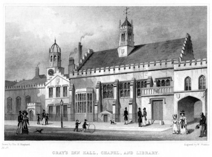 Gray's Inn Hall, Chapel, and Library, London, 19th century.Artist: W Watkins