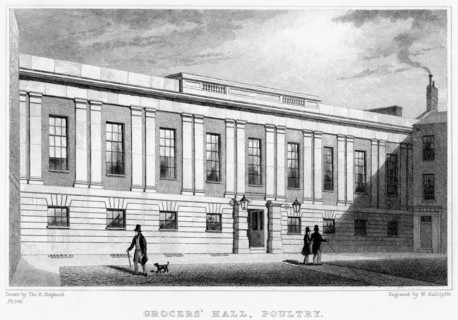 Grocers' Hall, Poultry, City of London, 19th century.Artist: William Radclyffe