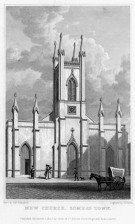 New church, Somers Town, Camden, London, 1827.Artist: William Deeble