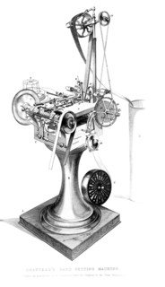 Crabtree's Card Setting Machine, 1866. Artist: Unknown