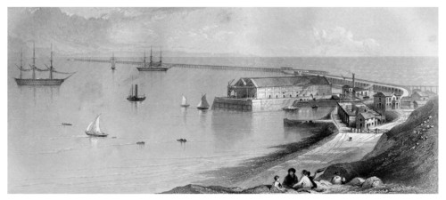Portland Harbour and Breakwater, 1866. Artist: Unknown