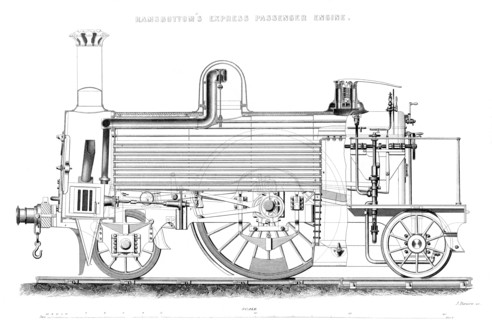 Ramsbottom's Express Passenger Engine, 1866. Artist: Unknown