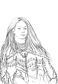 Portrait of 'Mint', Native American woman, 1841.Artist: Myers and Co