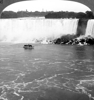 Niagara Falls and the 'Maid of the Mist', from the Canadian Cliffs, Canada.Artist: Realistic Travels Publishers