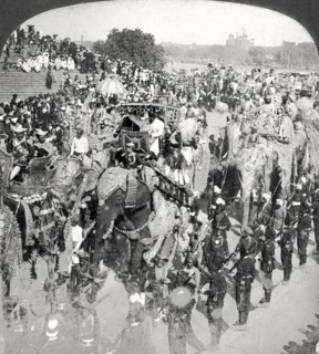 Princes in the Grand State Entry, Durbar, Delhi, India.Artist: Underwood & Underwood