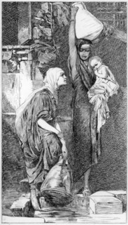 'A Fellah Woman at the Spring', c1880-1882.Artist: W Unger