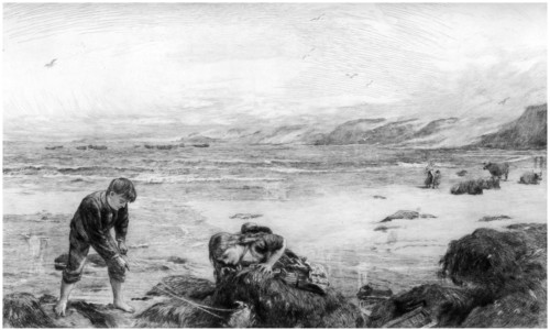 'The Nearest Way to School', c1880-1882.Artist: Otto Theodor Leyde