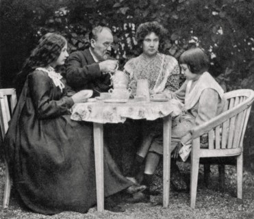 Emile Zola, French novelist, with his family, 1899. Artist: Unknown
