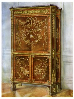 Inlaid ormolu mounted upright secretaire, French, 1911-1912.Artist: Edwin Foley